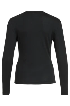 Vila T-Shirts-Camisola manga comprida térmica Preto