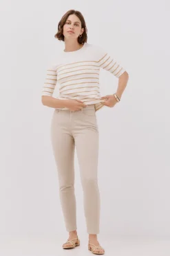 Cortefiel Camisolas-Camisola manga curta Ecru