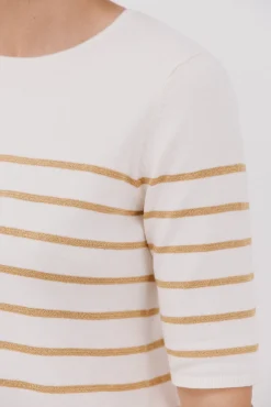 Cortefiel Camisolas-Camisola manga curta Ecru