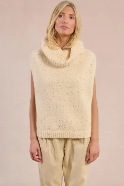 Molly Bracken Camisolas-Camisola manga de corte alto Ecru