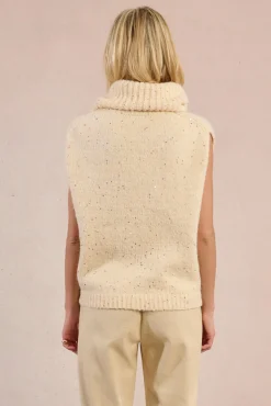 Molly Bracken Camisolas-Camisola manga de corte alto Ecru