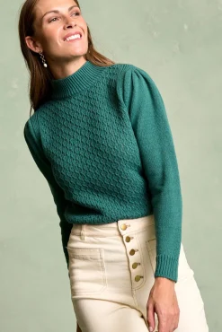 Polín Et Moi Camisolas-Camisola manga Elina Verde