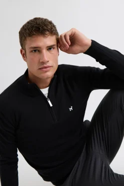 Williot Camisolas-Camisola Meia Fecho-Éclair Preto