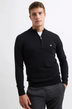 Williot Camisolas-Camisola Meia Fecho-Éclair Preto