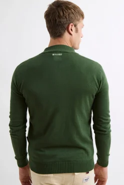 Williot Camisolas-Camisola Meia Fecho-Éclair Verde