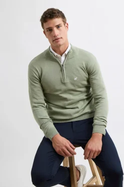 Williot Camisolas-Camisola Meia Fecho-Éclair Verde