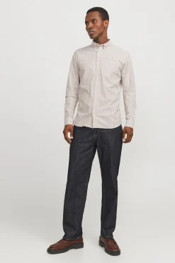 Jack & Jones Camisas-Camisola oxford slim fit Castanho