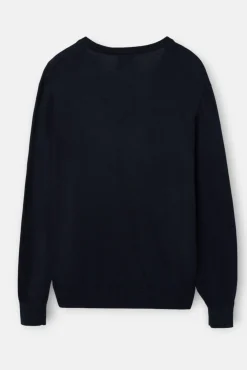 Silbon Camisolas-Camisola retrô com gola em V Azul