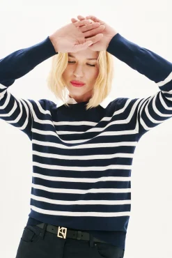 Caroll Camisolas-Camisola riscas Azul