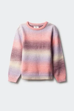 Springfield Kids Malhas-Camisola riscas chamativa para meninas. rosa