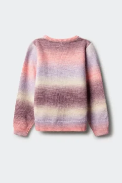 Springfield Kids Malhas-Camisola riscas chamativa para meninas. rosa