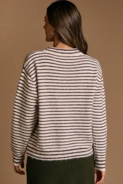 Polín Et Moi Camisolas-Camisola riscas coração Trice Castanho