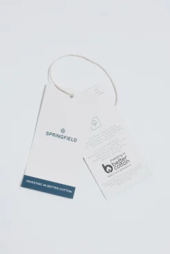 Springfield Camisolas-Camisola riscas de gola polo branco