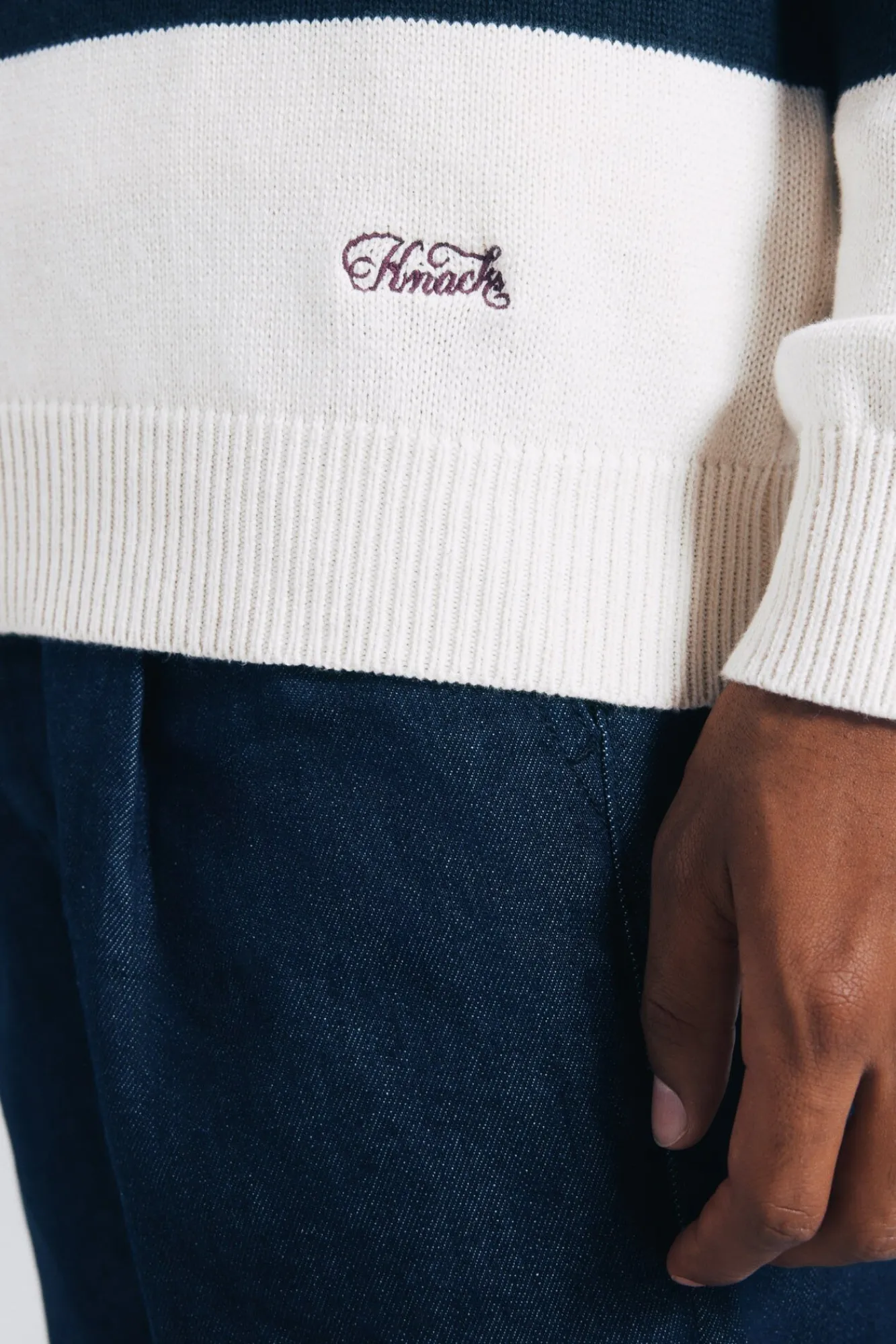 Springfield Camisolas-Camisola riscas de gola polo branco