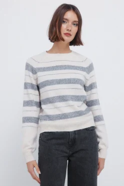 Springfield Camisolas-Camisola riscas de lurex bege