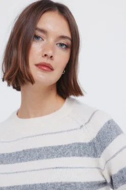 Springfield Camisolas-Camisola riscas de lurex bege