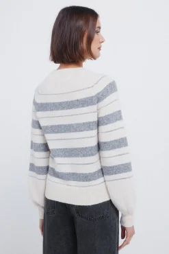 Springfield Camisolas-Camisola riscas de lurex bege