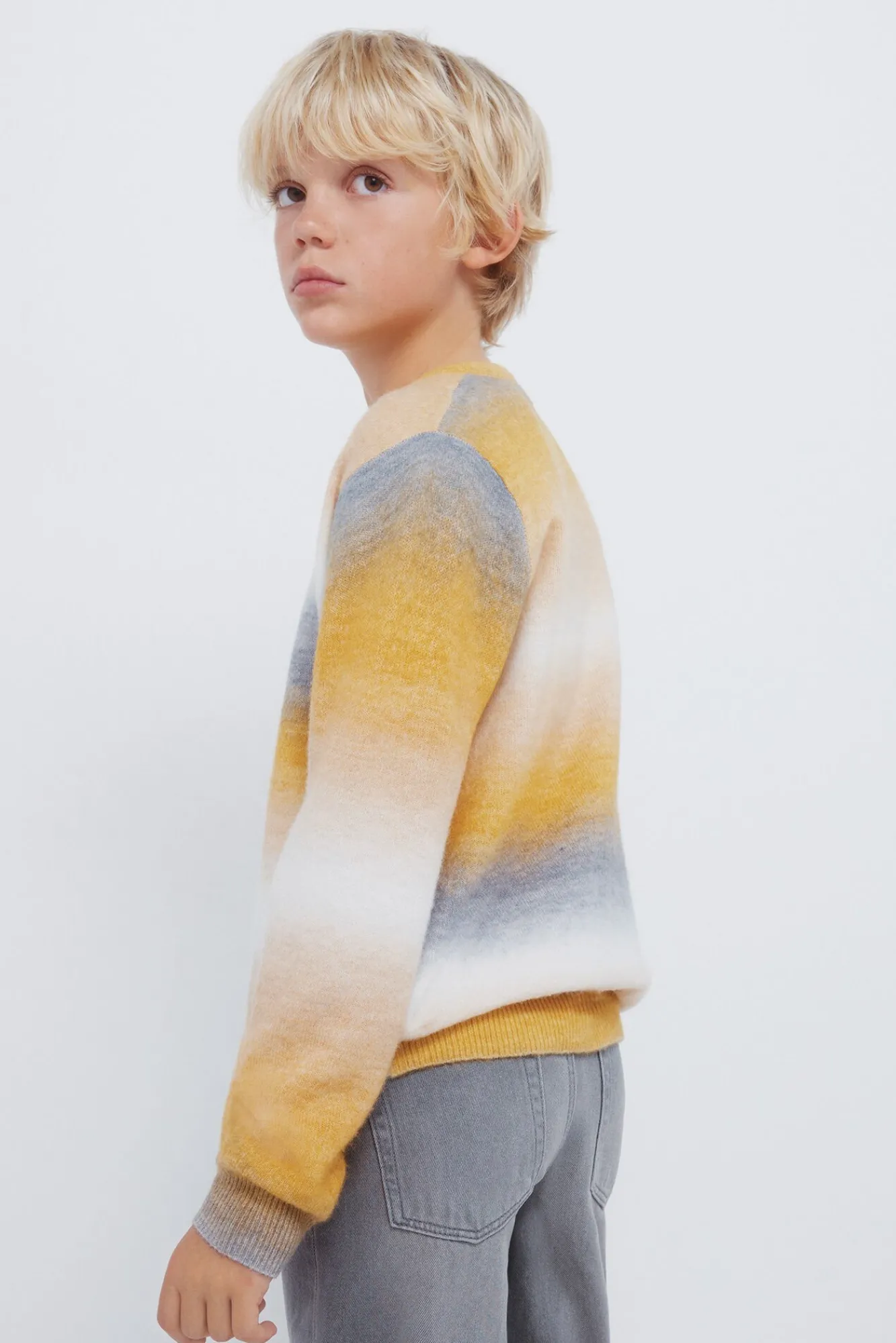 Springfield Kids Malhas-Camisola riscas laranja para meninos amarelo