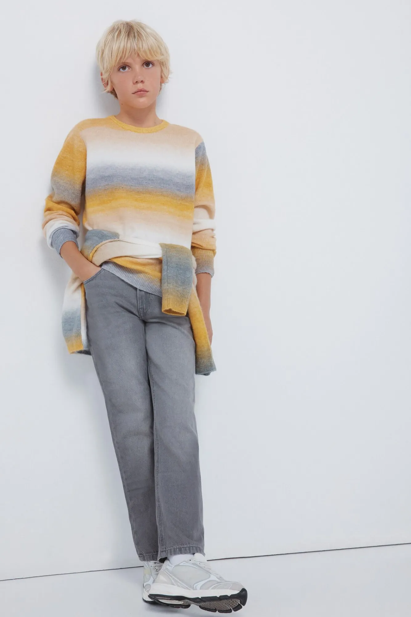 Springfield Kids Malhas-Camisola riscas laranja para meninos amarelo