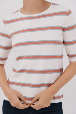 Cortefiel Camisolas-Camisola riscas multicor Vermelho