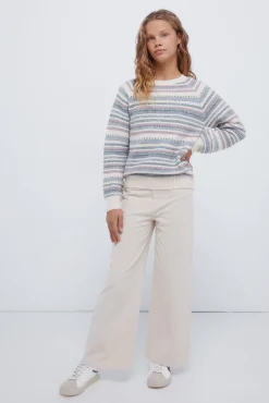 Springfield Kids Malhas-Camisola riscas para meninas. rosa