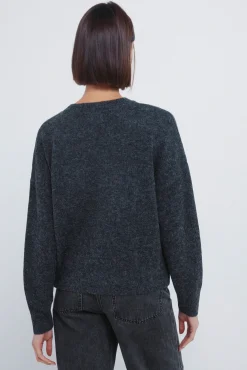 Springfield Camisolas-Camisola rosa com intarsia preto