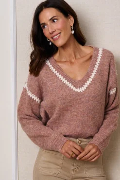 Polín Et Moi Camisolas-Camisola Rosalinda com decote em V Subiu