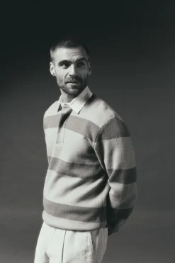 OOTO Camisolas-Camisola rugby gola polo Azul