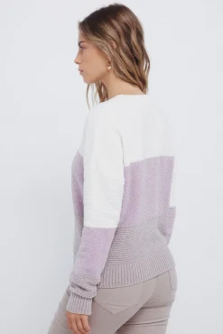 Springfield Camisolas-Camisola às riscas de chenille cinzento