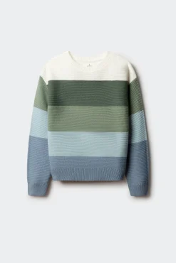 Springfield Kids Malhas-Camisola às riscas para menina verde