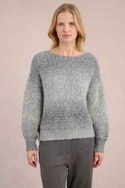 Molly Bracken Camisolas-Camisola tie dye de manga comprida Cinzento