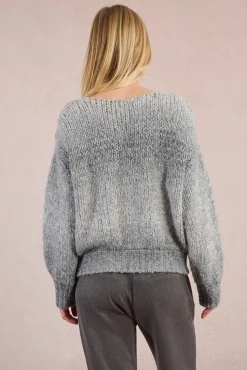 Molly Bracken Camisolas-Camisola tie dye de manga comprida Cinzento