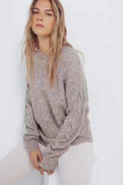 Springfield Camisolas-Camisola trançado em V cinzento