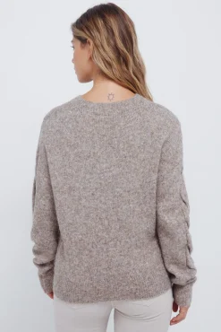 Springfield Camisolas-Camisola trançado em V cinzento