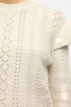 Object Camisolas-Camisola vazado com babados Branco