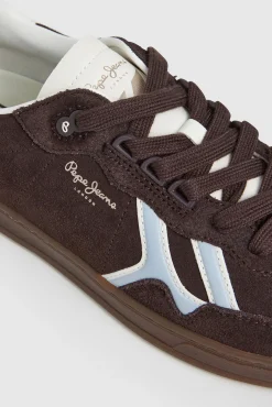 Pepe Jeans Sneakers-Camurça Cupsole de camurça castanho