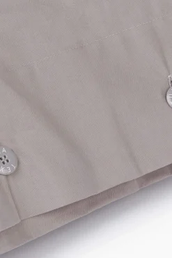 Textura Fronha-Capa almofada algodão percal. Cama 135-140 cm. cinzento