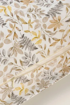 Textura Fronha|Almofadas-Capa de almofada de algodão com folhas em um galho cru