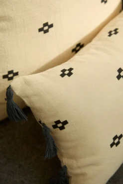 Calma House Almofadas-Capa de almofada retangular de algodão Kobe estampado