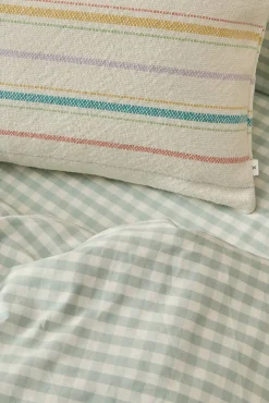 Textura Edredons-Capa de edredom xadrez azul