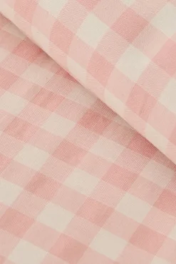 Textura Edredons-Capa de edredom xadrez rosa