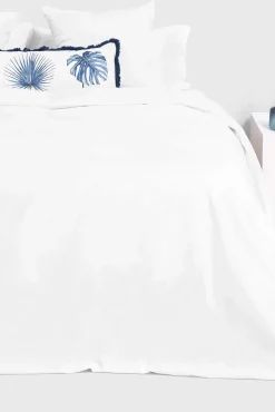 Textura Edredons-Capa nórdica algodão cetim. Cama 80-90 cm. branco