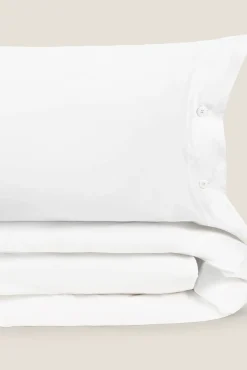 Textura Edredons-Capa nórdica algodão cetim. Cama 80-90 cm. branco