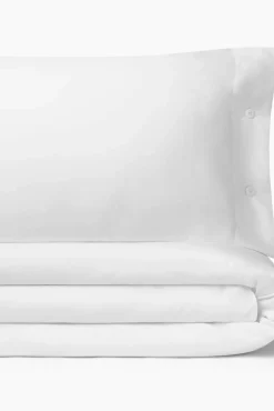 Textura Edredons-Capa nórdica algodão cetim. Cama 80-90 cm. branco