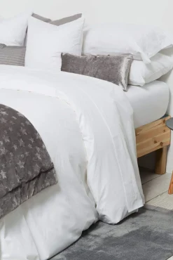 Textura Edredons-Capa nórdica algodão percal. Cama 180-200 cm. branco