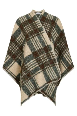 Vila Sobretudos-Capa poncho xadrez Multicolorido