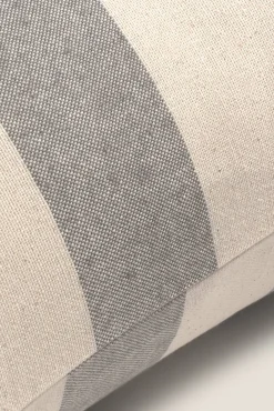 Textura Almofadas-Capa travesseiro 100% algodão riscas 45 x 45 cm. cinzento