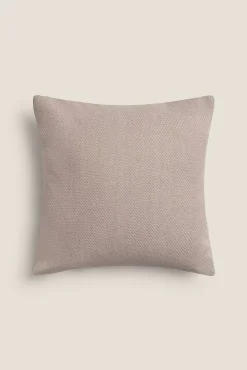 Textura Almofadas-Capa travesseiro algodão bicolorida 45 x 45 cm. bege