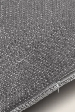 Textura Almofadas-Capa travesseiro algodão bicolorida 45 x 45 cm. cinzento