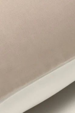 Textura Almofadas-Capa travesseiro algodão percal bicolorida 55 x 55 cm. bege